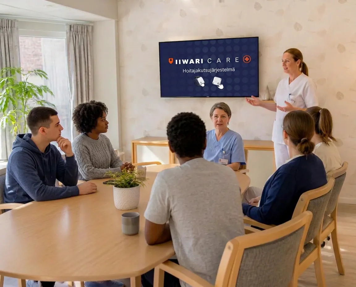 Nurses taking part in an Iiwari Care deployment training session in a care home